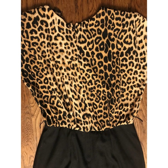 Black Ramie Cheetah Print Dress by Nu-Mode - Picture 4 of 5